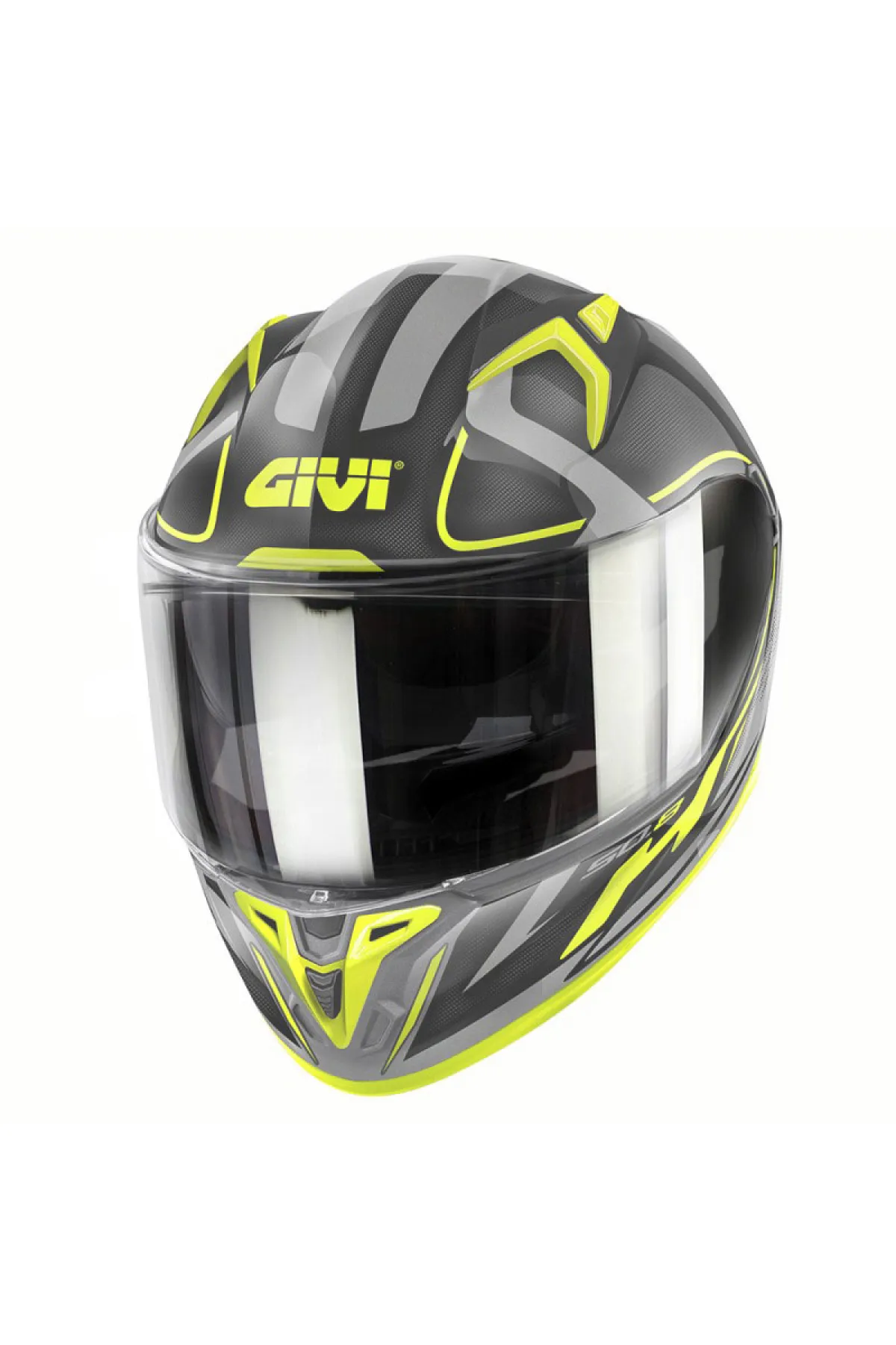 GIVI 50.8 RACER MAT SİYAH-TITANIUM-SARI KASK