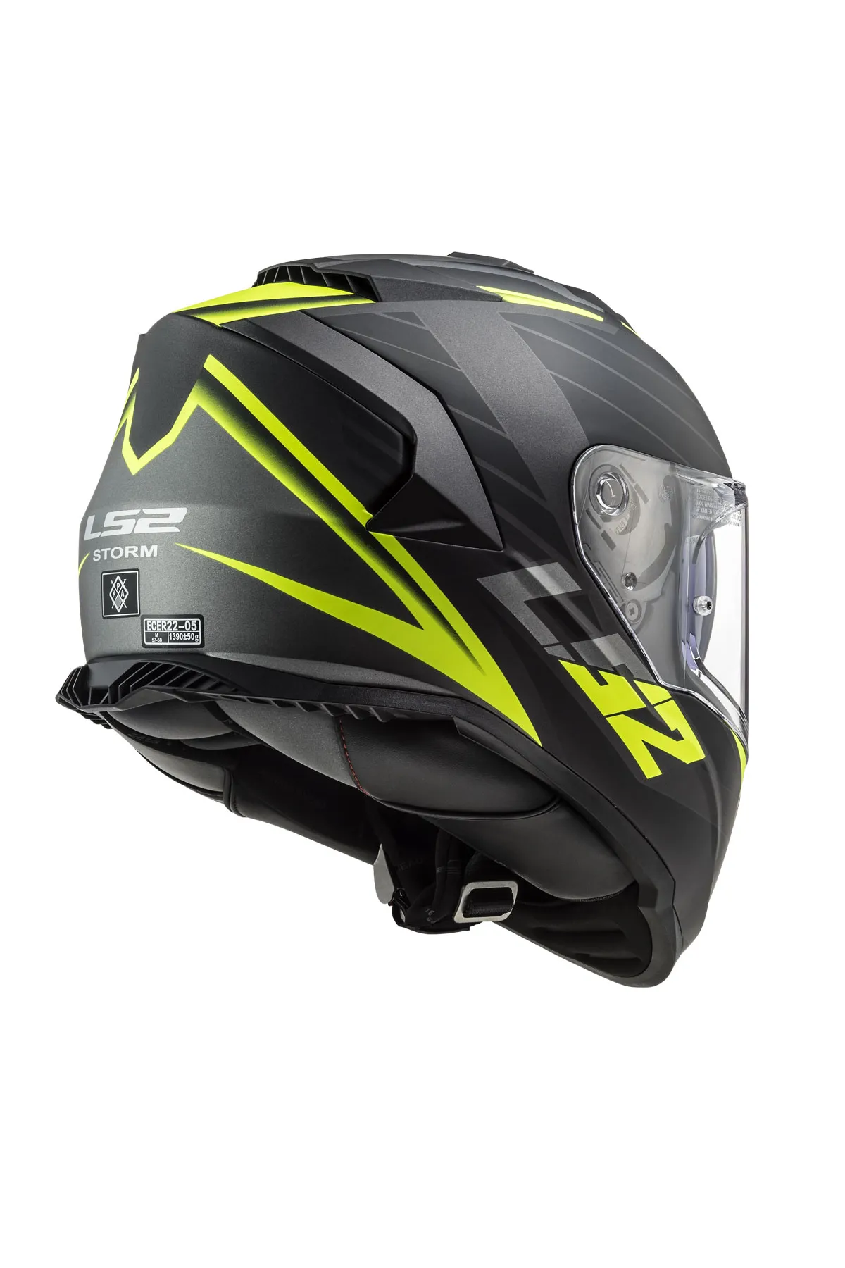 LS2 STORM NERVE MAT SİYAH-NEON SARI KASK